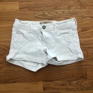 White jean shorts